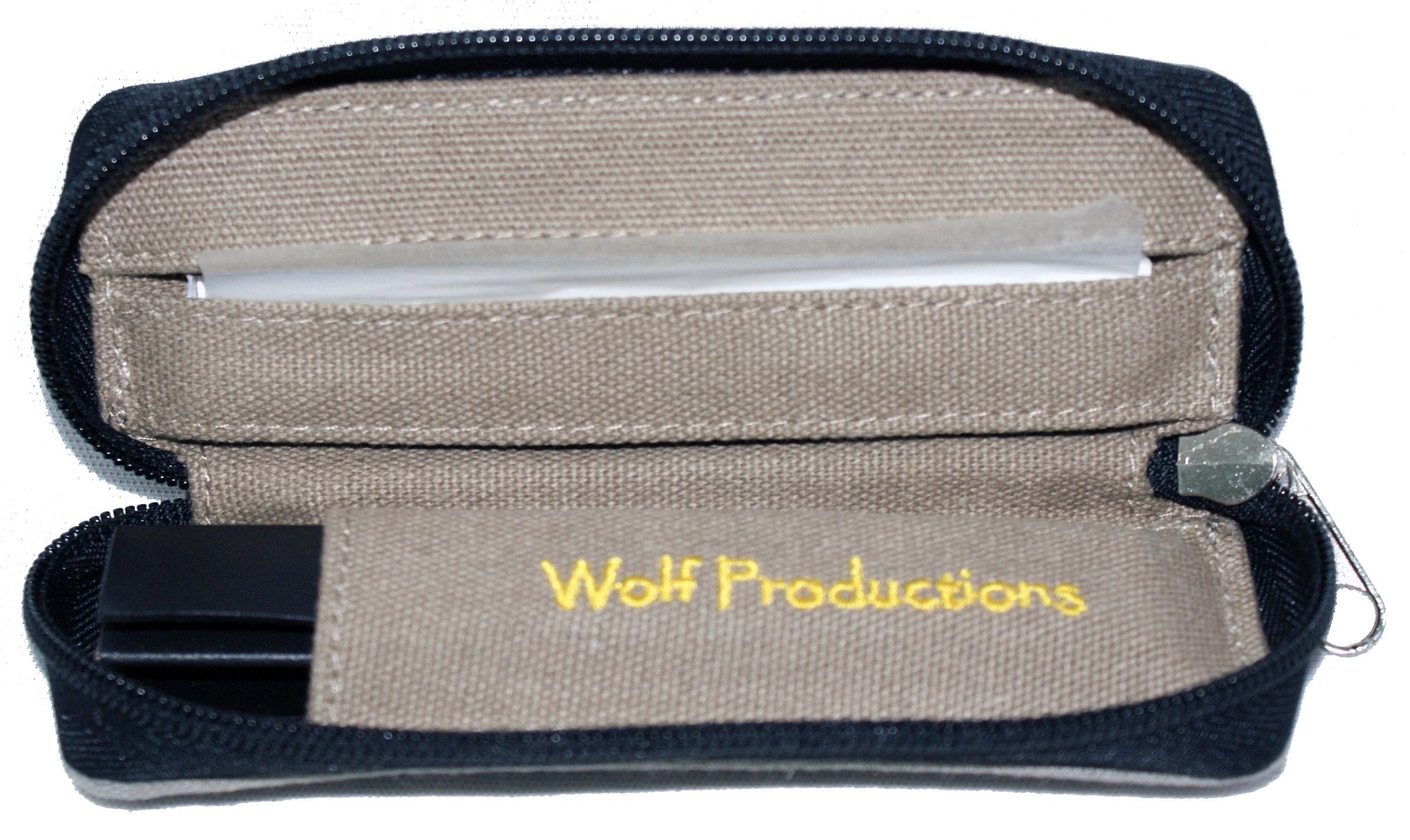 Wolf Small Hemp Rolling Kit GREY (14cm x 5cm x 2.5cm)