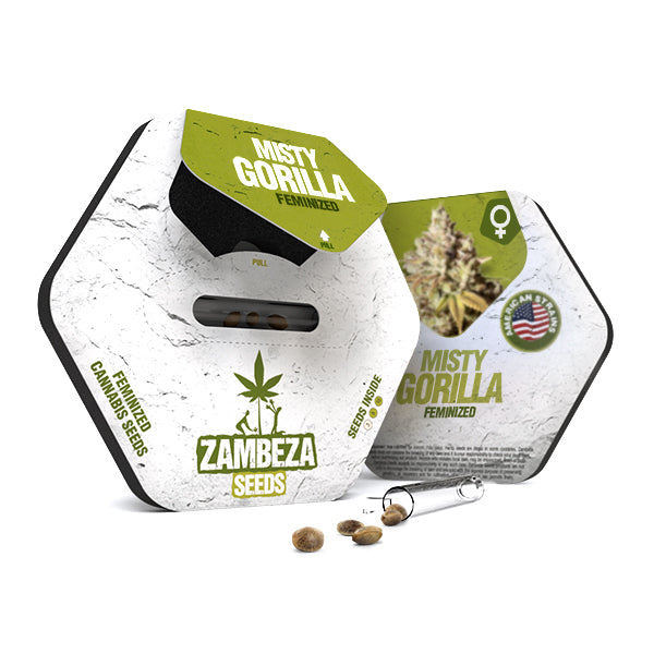 a package of marijuana seeds sitting on top of a table