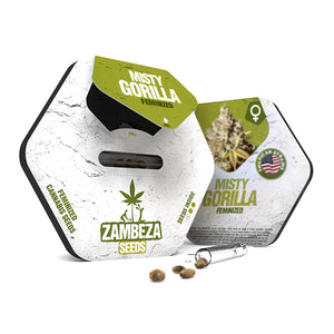 a package of marijuana seeds sitting on top of a table