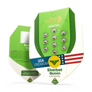 a package of sherbet queen condoms in a box