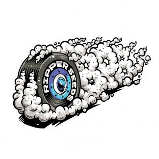 a drawing of a tire with a lot of smoke coming out of it