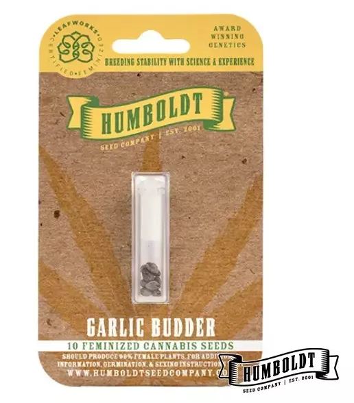 a packaged package of garlic budder seeds
