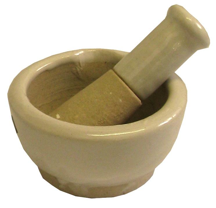Ceramic Pestle & Mortar Medium 76mm Diameter