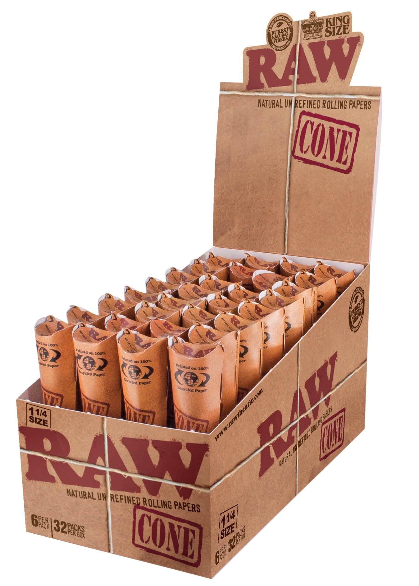 Raw Kingsize 3 x 1Pre Rolled Cones Unbleached