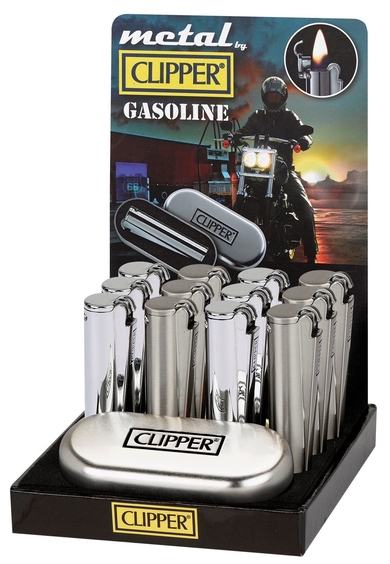 Clipper Metal Petrol Lighters Gift Set