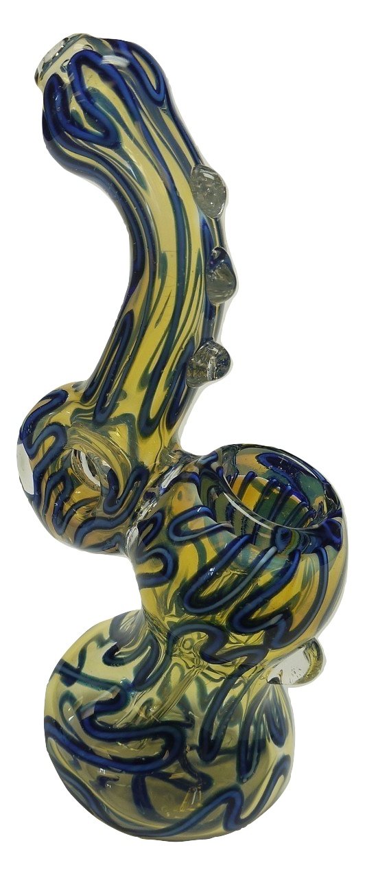 Coloured Glass Bubbler Pipe No. 664