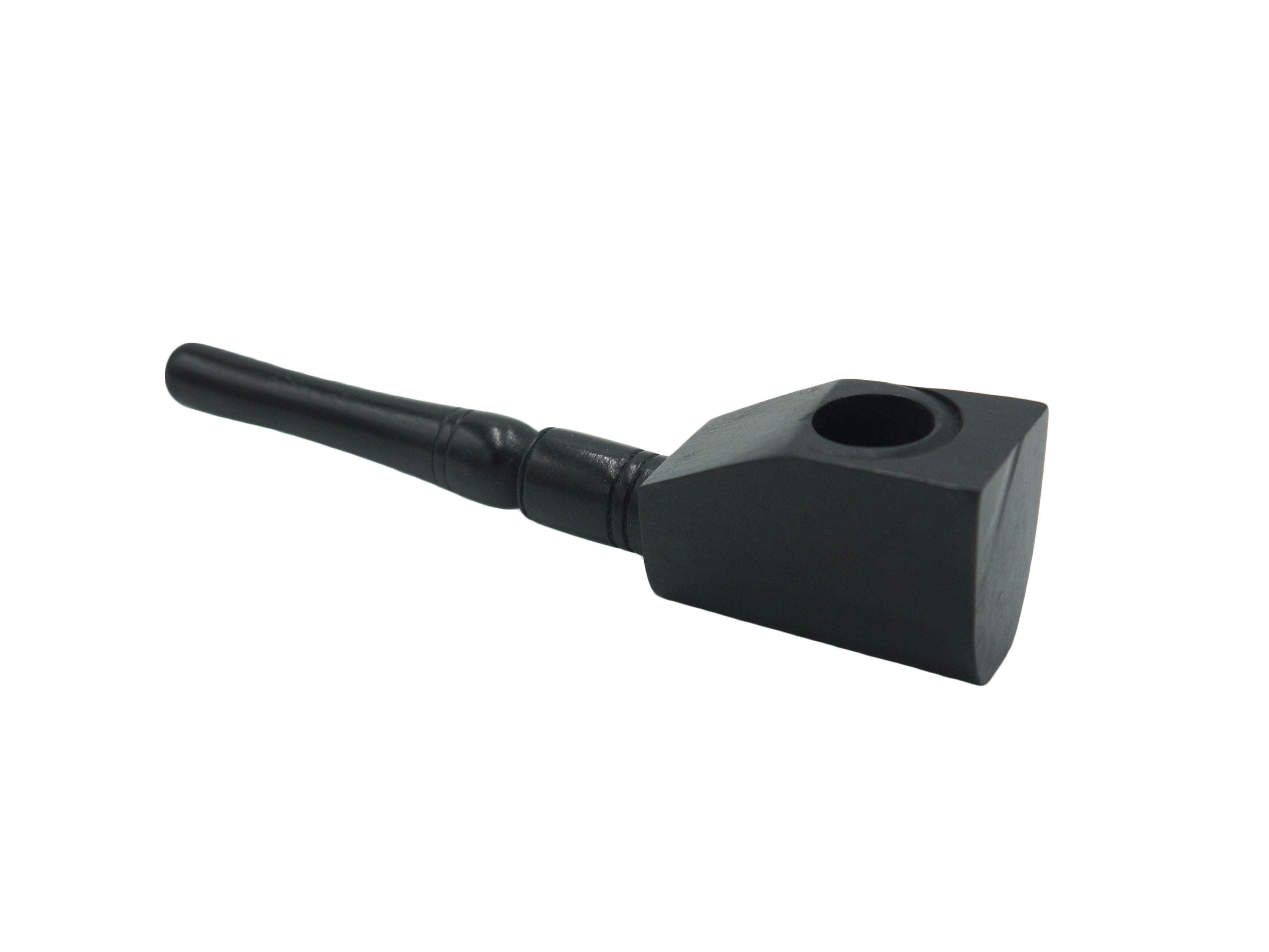 4" Wooden Pipe with Bowl (BLACK WOOD)