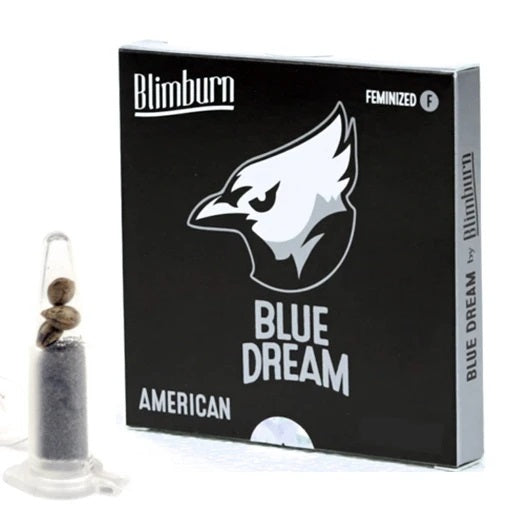 a box of blue dream cartridges next to a package of cartridges