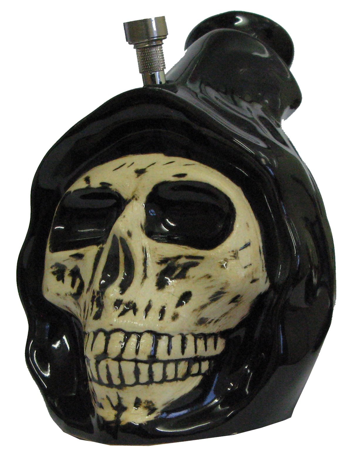 Ceramic 501 Hooded Skull Bong 22cm