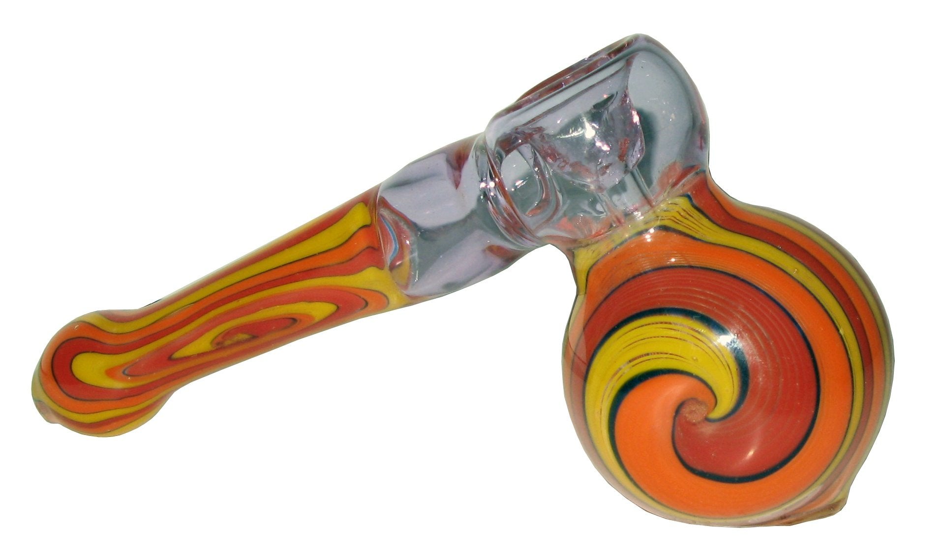 Coloured Glass Bubbler Medium Pipe (Swirl)