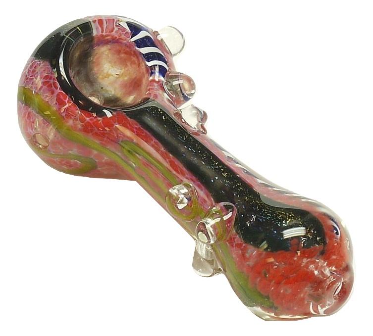 Coloured Glass Pipe 3" No.614 Knobbly