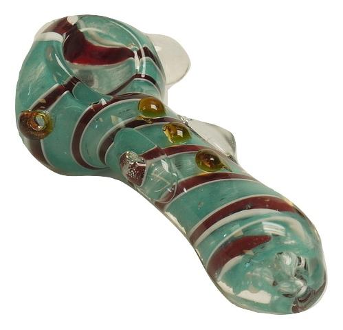 Coloured Glass Pipe 3" No. 615 Knobbly