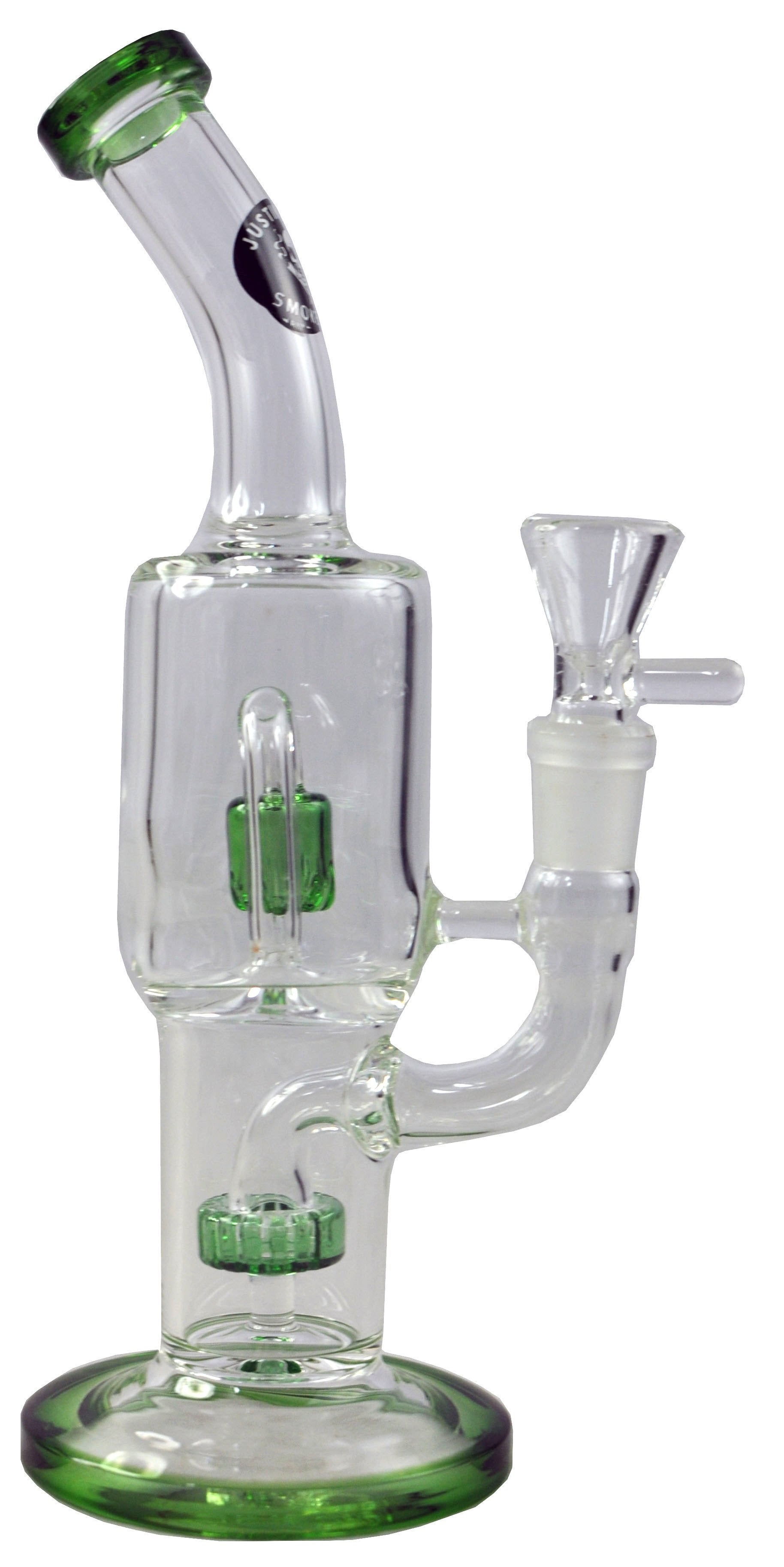 Glass 22cm Justin Hale Bong Green
