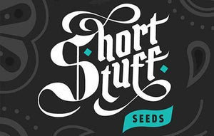 a black and white poster with the words short stuff seeds