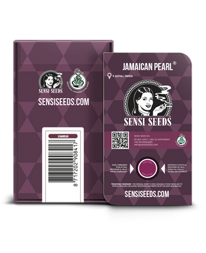 a package of jamaican peal seeds on a black background