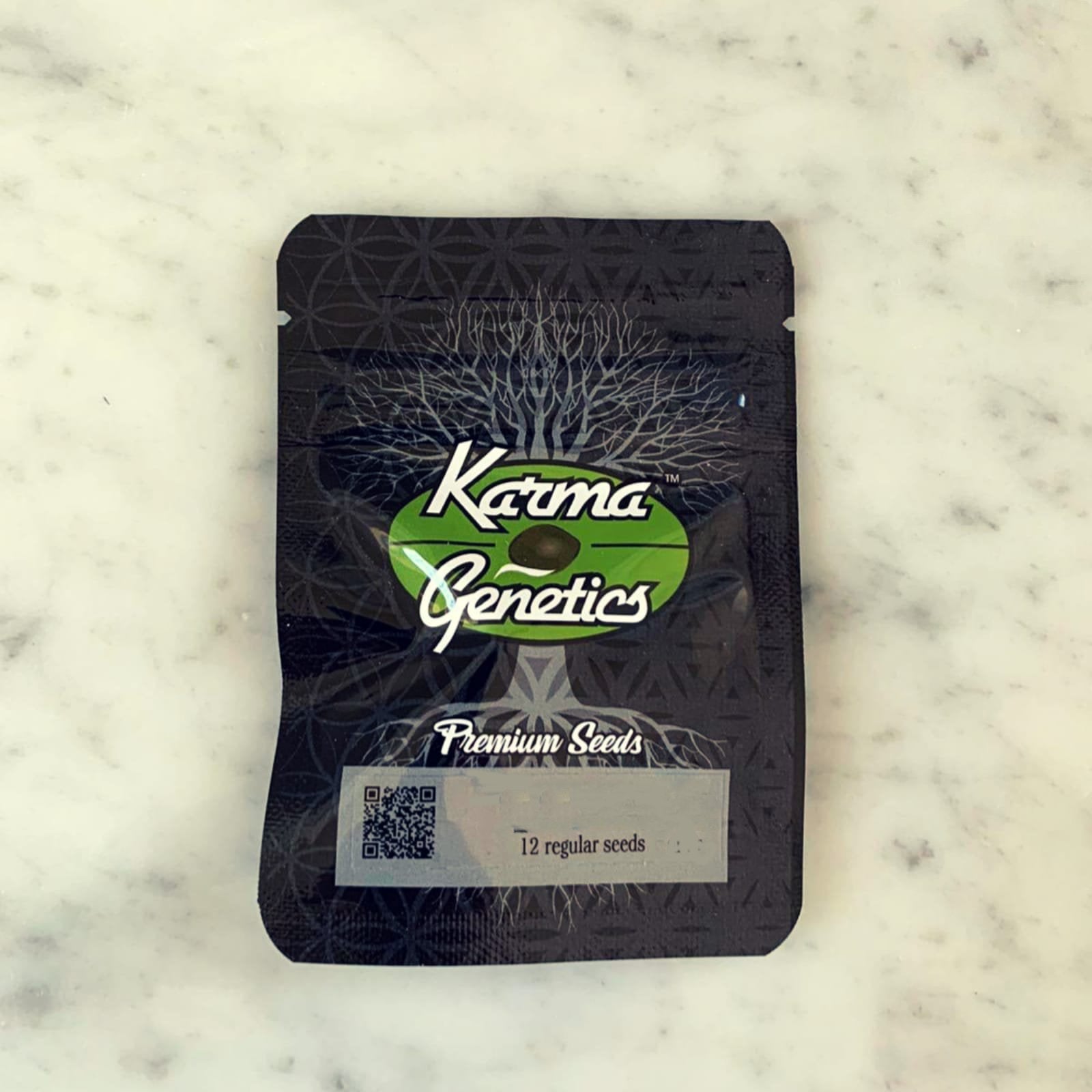 a packet of kroma genetics on a marble countertop