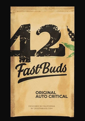 a packet of 42 fast buds sitting on top of a table