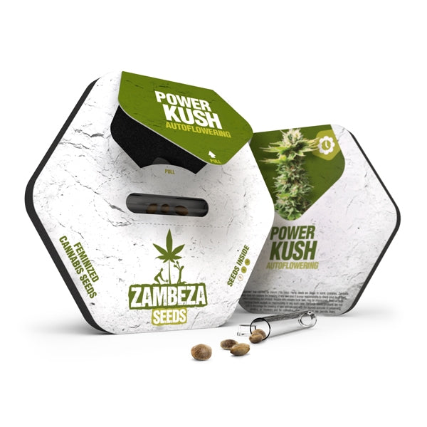 a package of power kush sitting on top of a table