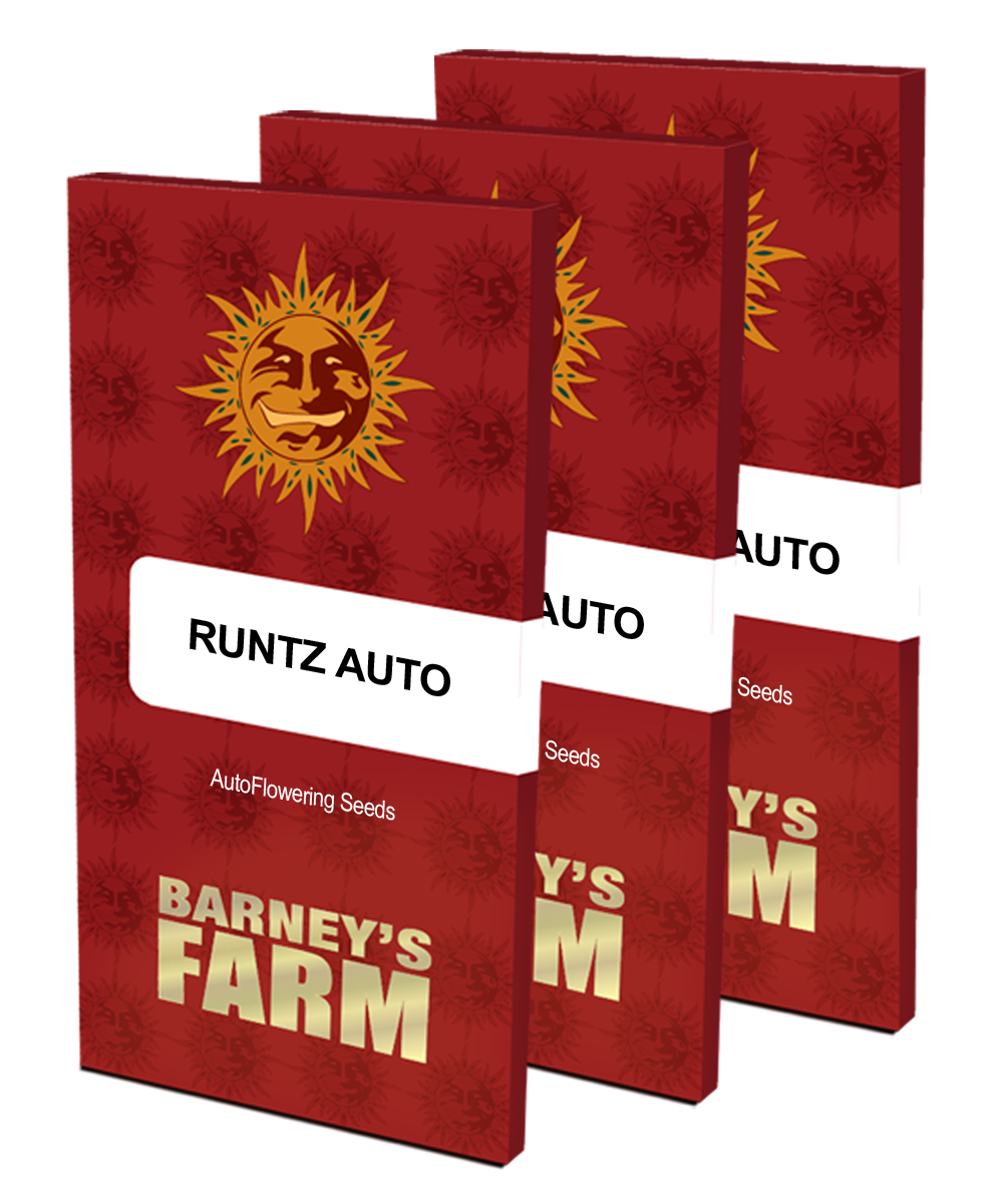 three red book covers with the words runtz auto and barney's farm